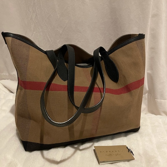 Burberry Canvas Reversible Tote - Picture 4 of 10